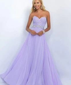 Formal Gowns Blush By Alexia Designs - 11070 Lovely Crystal Beaded Strapless Gown