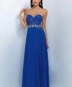 Formal Gowns Blush By Alexia Designs - 11070 Lovely Crystal Beaded Strapless Gown