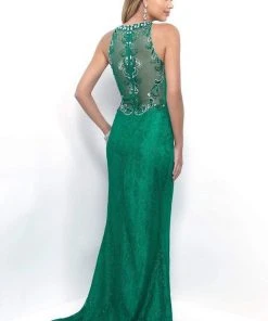 Blush By Alexia Designs - 11111 Halter Style Jewel Long Sheath Dress 11 Blush By Alexia Designs - 11111 Halter Style Jewel Long Sheath Dress