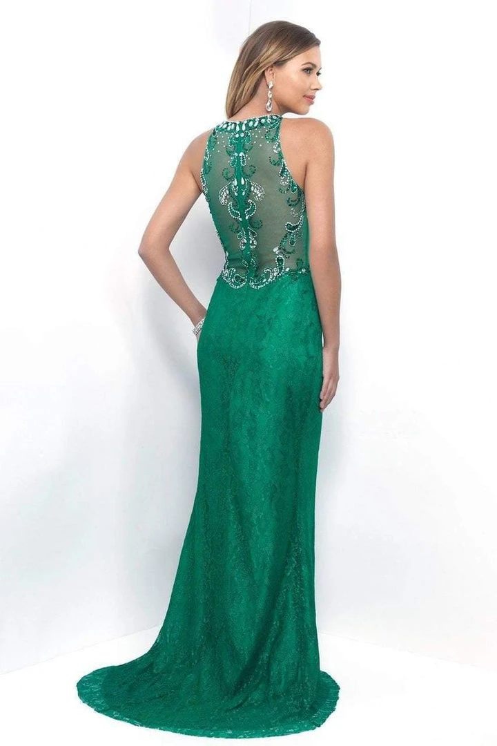 Blush By Alexia Designs - 11111 Halter Style Jewel Long Sheath Dress 6 Blush By Alexia Designs - 11111 Halter Style Jewel Long Sheath Dress