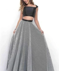 Blush By Alexia Designs - 11336 Straight-Across Two-Piece Mikado Gown