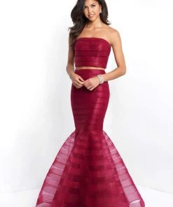 Formal Gowns Blush By Alexia Designs - 11507 Two Piece Horsehair Mermaid Gown