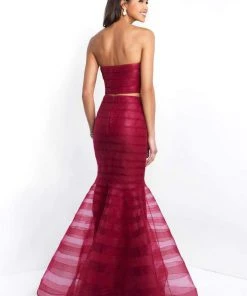 Formal Gowns Blush By Alexia Designs - 11507 Two Piece Horsehair Mermaid Gown