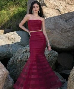 Formal Gowns Blush By Alexia Designs - 11507 Two Piece Horsehair Mermaid Gown