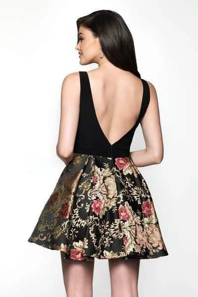 Cocktail Dresses Blush By Alexia Designs - 11601 Jersey Scoop Brocade A-line Dress 4 Cocktail Dresses Blush By Alexia Designs - 11601 Jersey Scoop Brocade A-line Dress