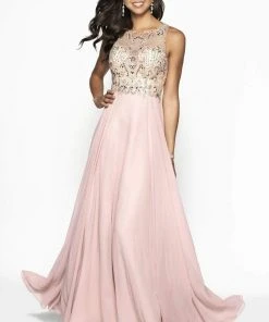Blush By Alexia Designs - 11715 Beaded Jewel Neck Chiffon A-line Dress Formal Gowns 7 Blush By Alexia Designs - 11715 Beaded Jewel Neck Chiffon A-line Dress Formal Gowns