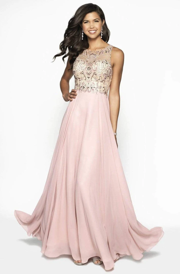 Blush By Alexia Designs - 11715 Beaded Jewel Neck Chiffon A-line Dress Formal Gowns 4 Blush By Alexia Designs - 11715 Beaded Jewel Neck Chiffon A-line Dress Formal Gowns