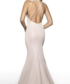 Blush By Alexia Designs - 11737 Sleeveless Halter Mermaid Dress Formal Gowns
