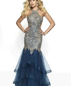 Blush By Alexia Designs - 11749 Metallic Lace Tulle Mermaid Dress 7 Blush By Alexia Designs - 11749 Metallic Lace Tulle Mermaid Dress