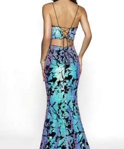 Blush By Alexia Designs - 11758 Two Piece Sequined Dress Formal Gowns 5 Blush By Alexia Designs - 11758 Two Piece Sequined Dress Formal Gowns