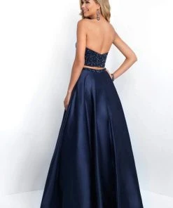 Formal Gowns Blush By Alexia Designs - 5660 Embellished Strapless A-line Dress