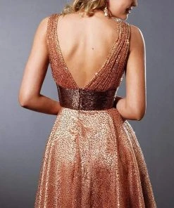 Blush By Alexia Designs - 9131 Sparkling V-Neck Cocktail Dress Cocktail Dresses 7 Blush By Alexia Designs - 9131 Sparkling V-Neck Cocktail Dress Cocktail Dresses