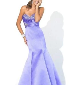 Blush By Alexia Designs - 9304 Beaded Sweetheart Satin Trumpet Gown Formal Gowns