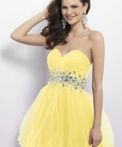 Cocktail Dresses Blush By Alexia Designs - 9662 Strapless Embellished Cocktail Dress