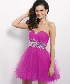 Cocktail Dresses Blush By Alexia Designs - 9662 Strapless Embellished Cocktail Dress