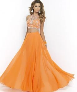 Blush By Alexia Designs - 9935 Two Piece Halter Long Gown Formal Gowns