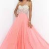 Blush By Alexia Designs - 9965 One Shoulder Beaded Long Dress Formal Gowns