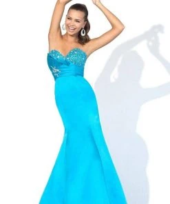 Blush By Alexia Designs - Beaded Sweetheart Satin Trumpet Gown 9304