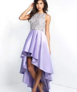 Formal Gowns Blush By Alexia Designs - C1037 Beaded Bateau Neck High Low Dress