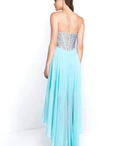 Blush By Alexia Designs - C1076 Beaded Chiffon High Low A-line Dress Formal Gowns