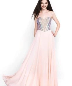 Formal Gowns Blush By Alexia Designs - C1077 Beaded Sweetheart Chiffon A-line Gown