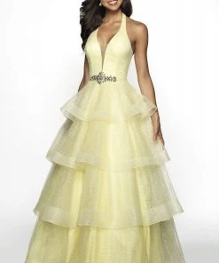 Blush By Alexia Designs - C2107 Plunging Halter Ruffled Gown Formal Gowns 7 Blush By Alexia Designs - C2107 Plunging Halter Ruffled Gown Formal Gowns