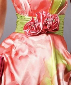 Blush By Alexia Designs - Floral Semi-Sweetheart Cocktail Dress 9128