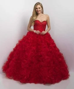 Blush By Alexia Designs - Ruffled Sweetheart Ballgown Q175 Formal Gowns