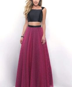 Blush By Alexia Designs - Straight-Across Two-Piece Mikado Gown 11336