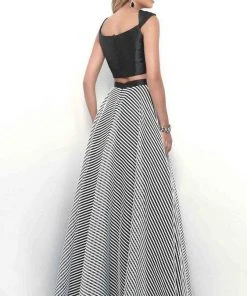 Blush By Alexia Designs - Straight-Across Two-Piece Mikado Gown 11336