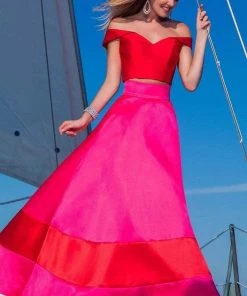 Blush By Alexia Designs - Two Piece Off Shoulder Ballgown 5623 Formal Gowns 9 Blush By Alexia Designs - Two Piece Off Shoulder Ballgown 5623 Formal Gowns