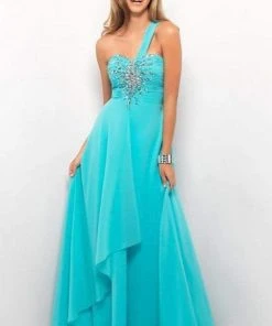 Blush By Alexia Designs - X057 One Shoulder Strap Evening Gown