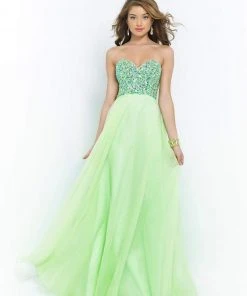 Blush By Alexia Designs - X222 Strapless Sequined Evening Dress Formal Gowns