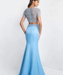 Blush By Alexia Designs Blush - C1006 Crystal Embellished Two Piece Mermaid Dress Formal Gowns