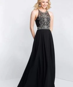 Blush By Alexia Designs Blush - C1036 Crystal Adorned Illusion Jewel A-Line Gown