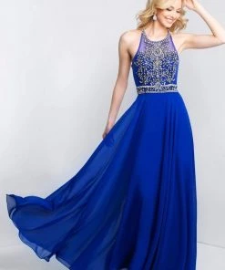 Blush By Alexia Designs Blush - C1036 Crystal Adorned Illusion Jewel A-Line Gown