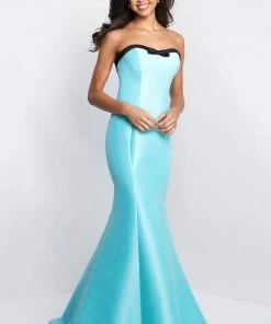 Blush By Alexia Designs Blush - C1046 Contrast Strapless Bow Ornate Mermaid Gown