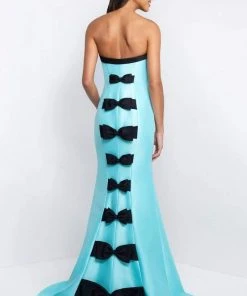 Blush By Alexia Designs Blush - C1046 Contrast Strapless Bow Ornate Mermaid Gown