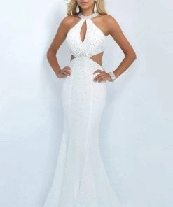 Blush By Alexia Designs Blush - Crystal Embellished High Neck Mermaid Dress 11034 Formal Gowns