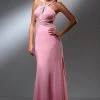 Blush By Alexia Designs Formal Gowns Blush - Embellished Halter Neckline Evening Gown S010