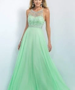 Blush By Alexia Designs Formal Gowns Blush - Jewel Embellished With Diamond Cutout Back Gown 10001