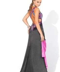 Blush By Alexia Designs Blush - One Shoulder Embellished Long Dress With Slit 9356 Formal Gowns