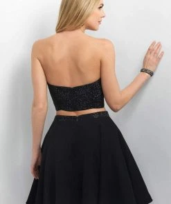 Blush By Alexia Designs Blush - Sequined Sweetheart Chiffon A-Line Dress 11158 Cocktail Dresses