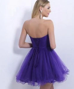 Blush By Alexia Designs Blush - Strapless Rhinestone Embellished Short Dress X166 Cocktail Dresses