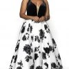 Blush By Alexia Designs Blush Too By Alexia - 5714W Plunging V-Neck Floral Ballgown 2 Blush By Alexia Designs Blush Too By Alexia - 5714W Plunging V-Neck Floral Ballgown