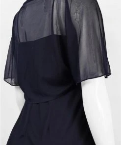 Cachet - Draped Jersey Dress With Bolero 56933