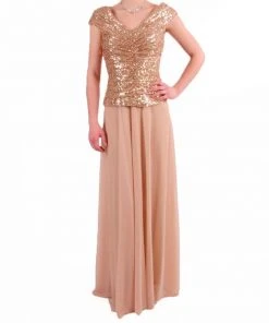 Cachet - Sequined Bertha Mesh Dress 55113B