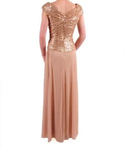 Cachet - Sequined Bertha Mesh Dress 55113B