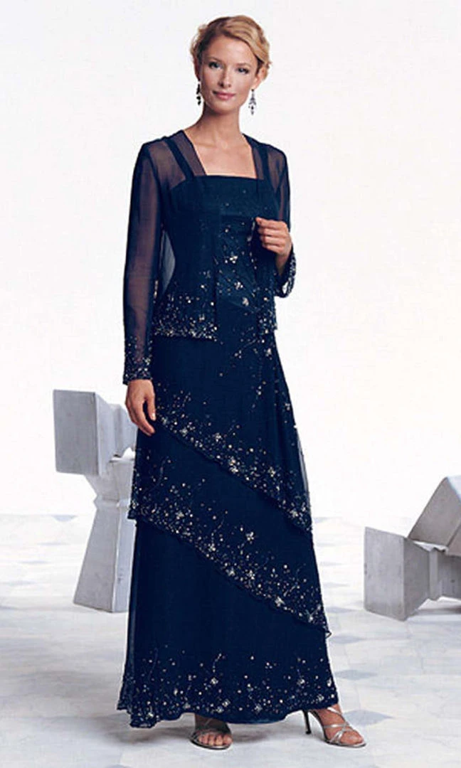 Cameron Blake By Mon Cheri - 17610 Straight Across Tiered Dress 3 Cameron Blake By Mon Cheri - 17610 Straight Across Tiered Dress