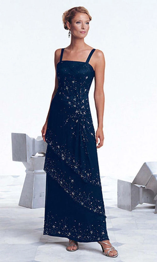 Cameron Blake By Mon Cheri - 17610 Straight Across Tiered Dress 4 Cameron Blake By Mon Cheri - 17610 Straight Across Tiered Dress